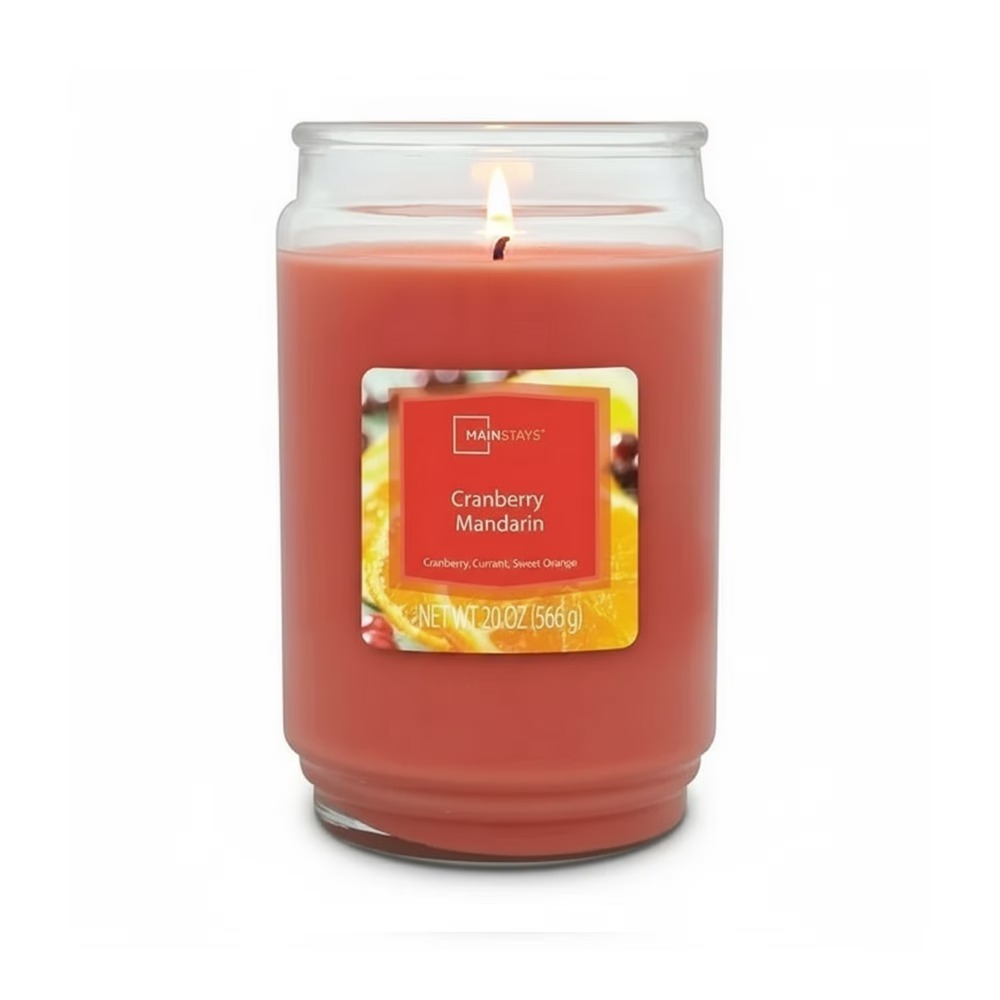 Home Fragrance Candles - Kızılcık Mandarin Kokulu Mum Cam Kavanoz