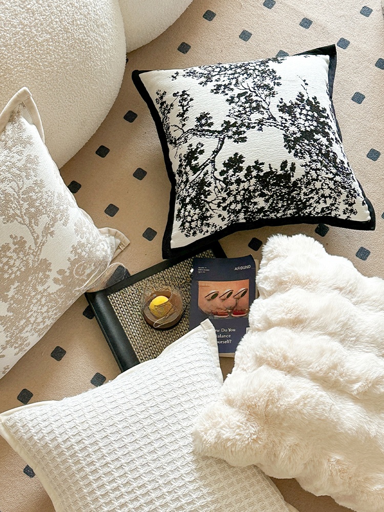 Home Fragrance In French - Fransız Tarzı Kare Yastık Kılıfı Ev