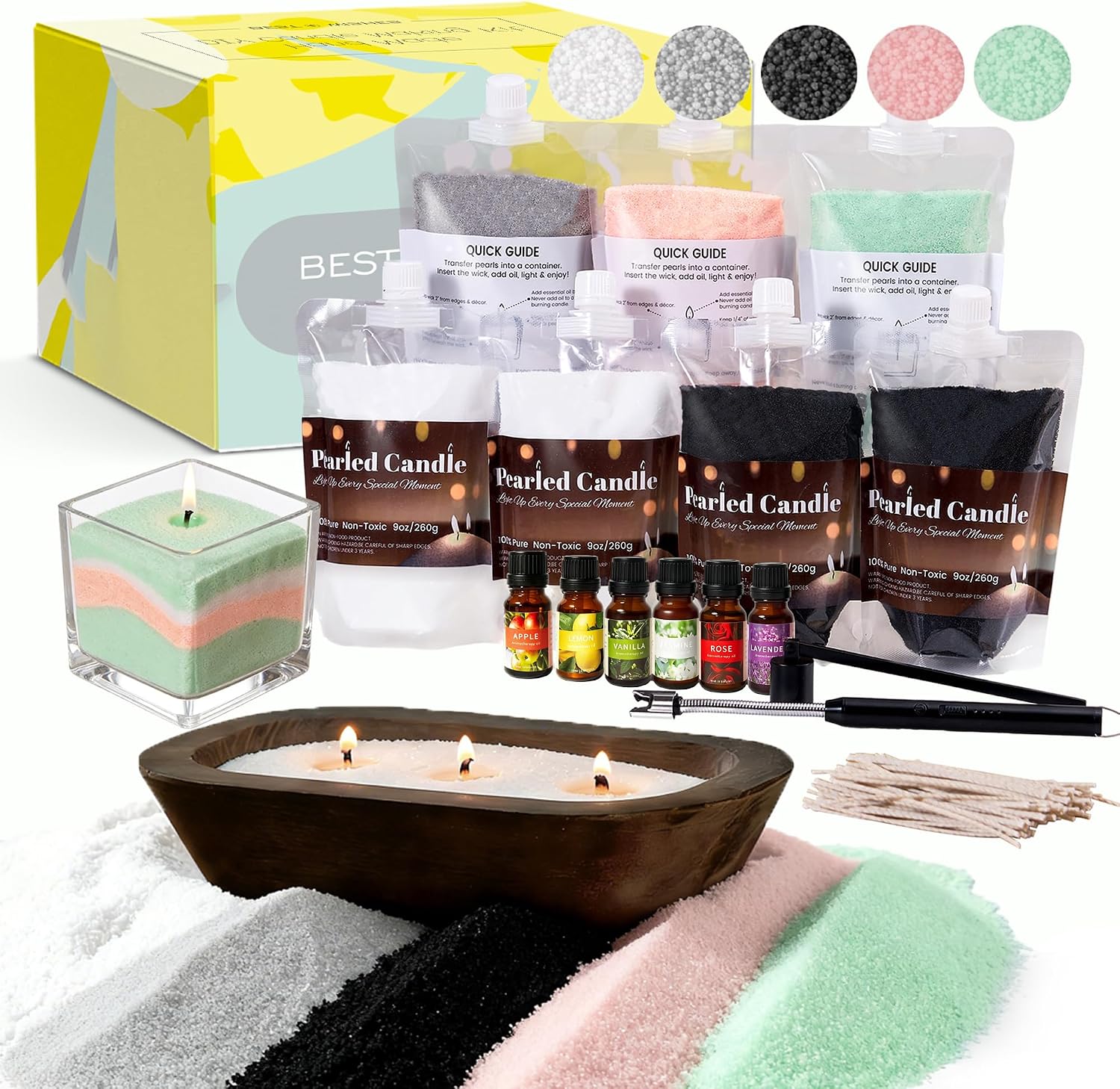 Home Fragrance Candles - 64 Oz İncili Mum Kumu ve