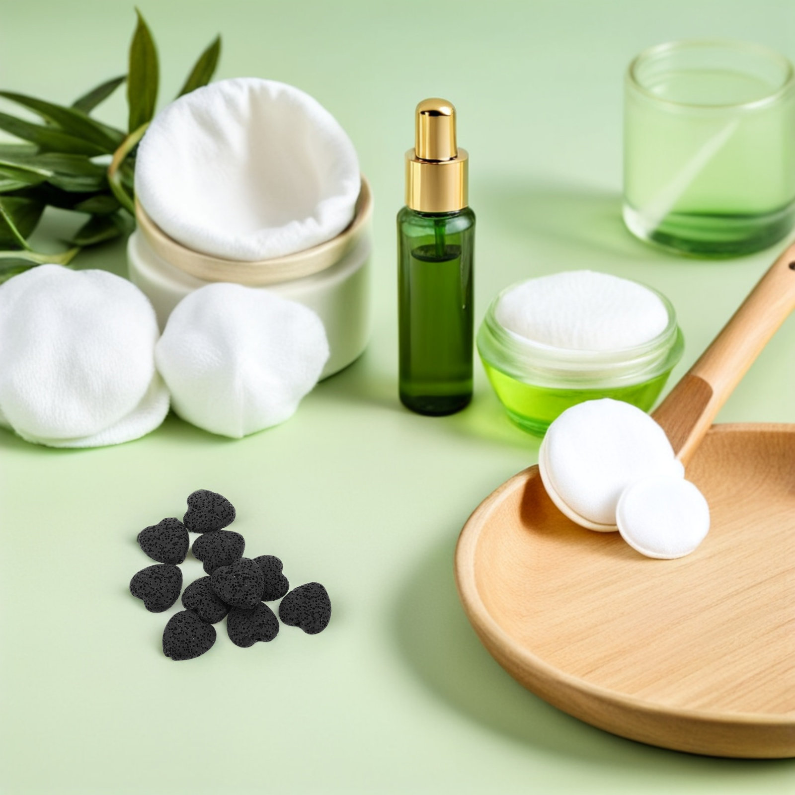 Home Fragrance Diffusers - 20 adet kalp volkanik lav taşı