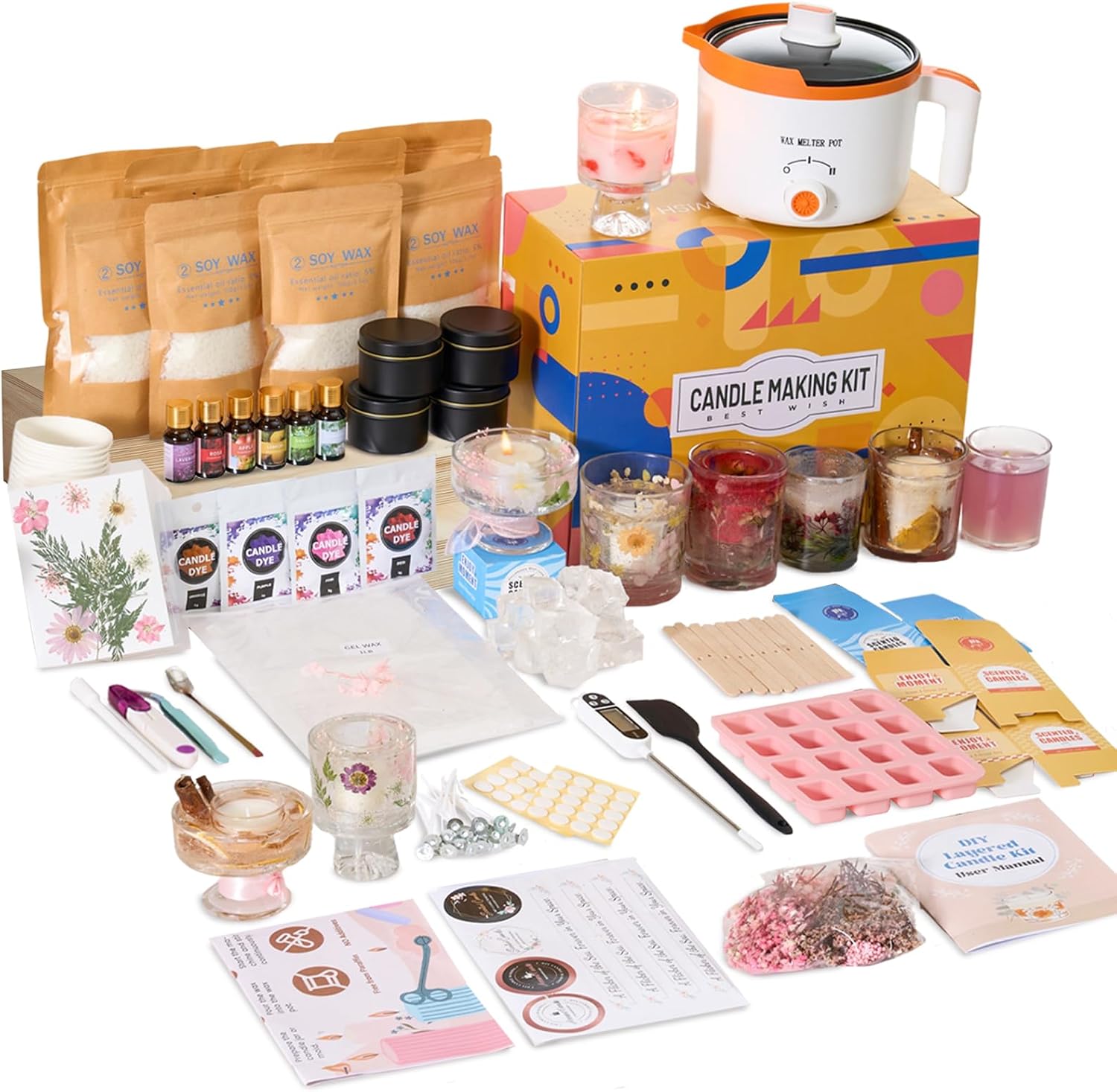 Home Fragrance Candles - 2'si 1 Arada Soya ve Jöle