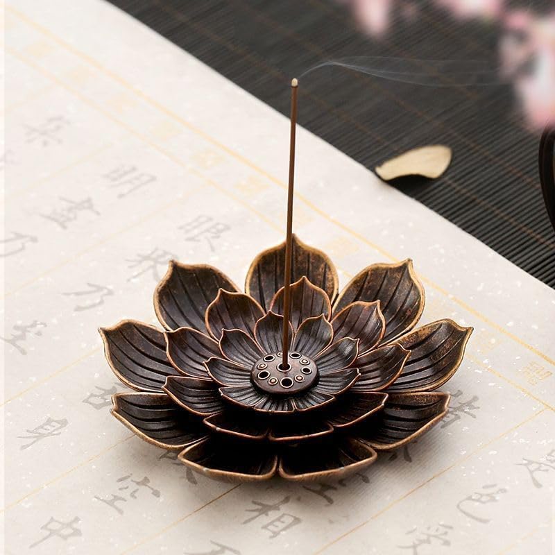 Home Fragrance Candles - 6 Delikli Alaşımlı Tütsü Brülörü, Lotus
