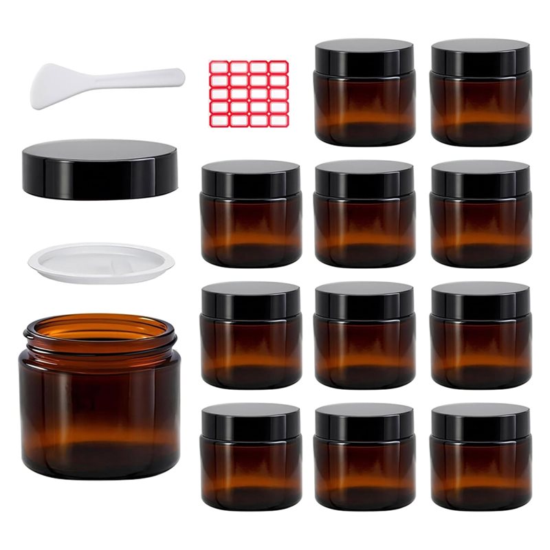 Amber Jar Candle - A74E-Sızdırmaz Yuvarlak Hava Geçirmez 2 Oz