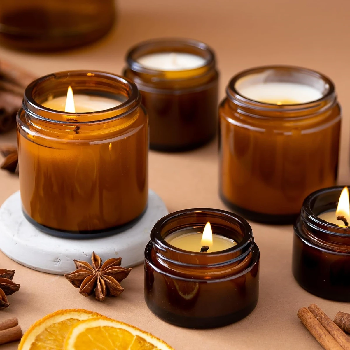 Cam Mum Kavanozları, 4oz Amber - Amber Jar Candle incelemesi ve fiyatı