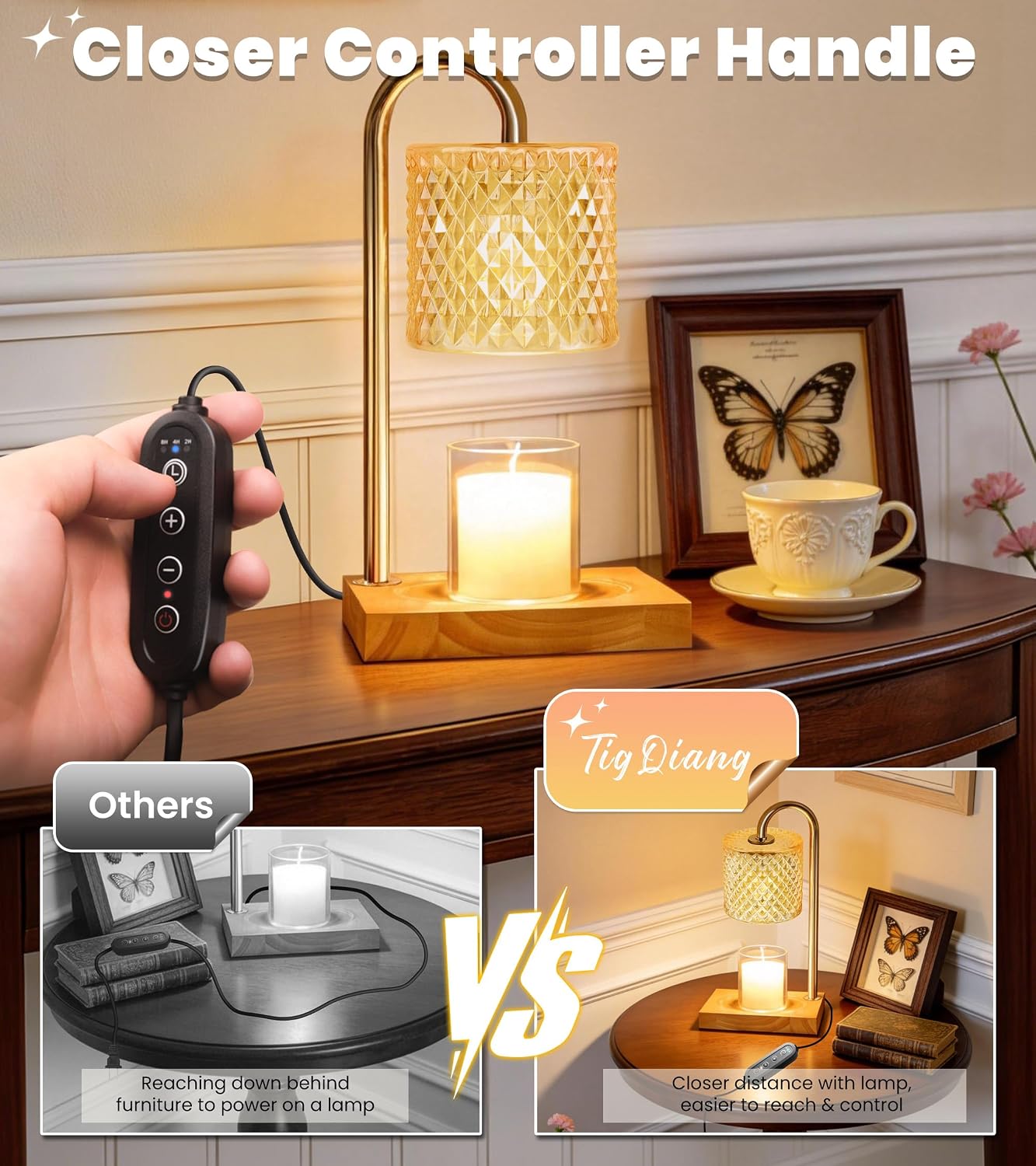 Zamanlayıcılı ve kısma ayarlı  - Amber Jar Candle incelemesi ve fiyatı