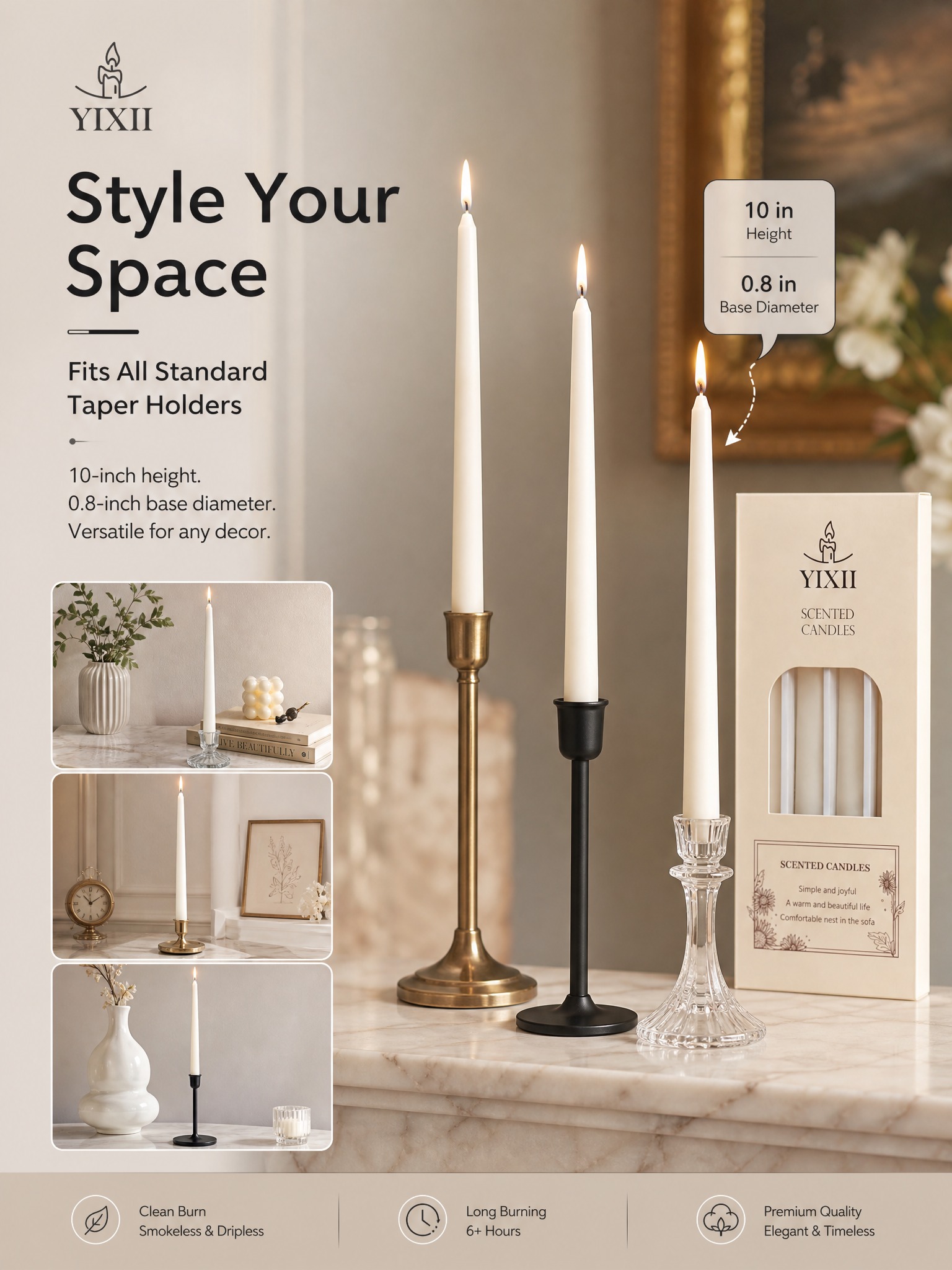 4 Parça Dikey Çizgili Uzun Çub - Home Fragrance No 4 incelemesi ve fiyatı